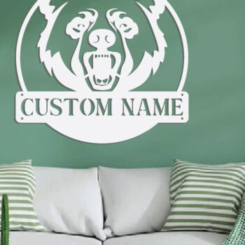 Intra απο ξύλο plywood 3mm-4mm πάχος κοπής με λέιζερ μεταλλικού τοίχου Bear Δίασταση 40x40 cm INTRAFABR-85479686 - Image 3