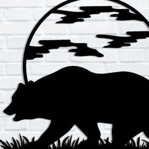 Intra απο ξύλο plywood 3mm-4mm πάχος κοπής με λέιζερ μεταλλικού τοίχου Bear Δίασταση 40x40 cm INTRAFABR-85479748