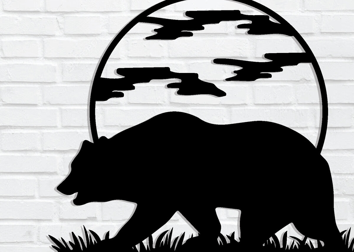 Intra απο ξύλο plywood 3mm-4mm πάχος κοπής με λέιζερ μεταλλικού τοίχου Bear Δίασταση 40x40 cm INTRAFABR-85479748