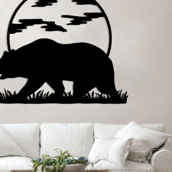 Intra απο ξύλο plywood 3mm-4mm πάχος κοπής με λέιζερ μεταλλικού τοίχου Bear Δίασταση 40x40 cm INTRAFABR-85479748 - Image 2