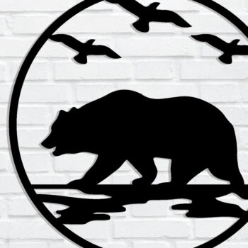 Intra απο ξύλο plywood 3mm-4mm πάχος κοπής με λέιζερ μεταλλικού τοίχου Bear Δίασταση 40x40 cm INTRAFABR-85479841 - Image 1