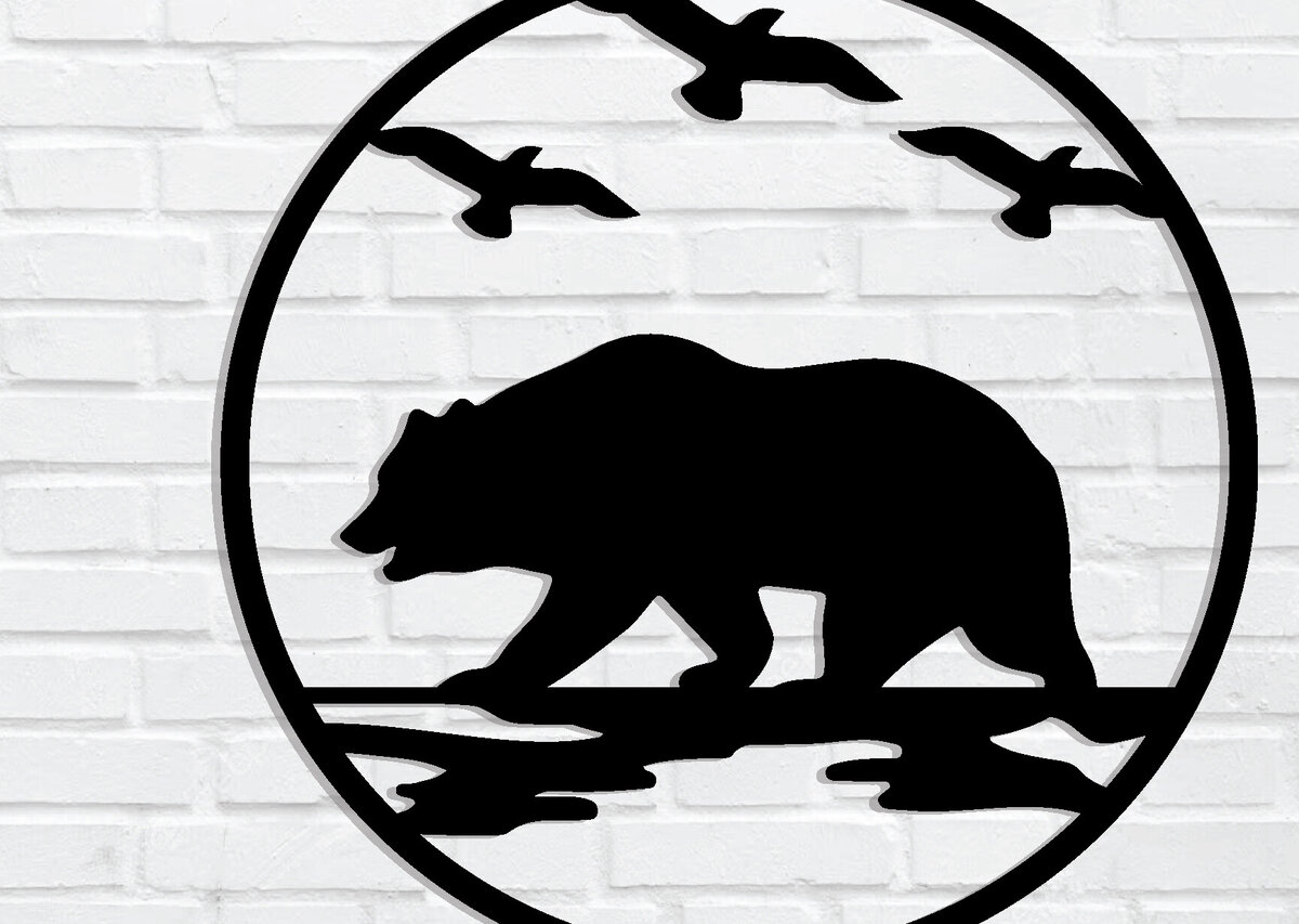 Intra απο ξύλο plywood 3mm-4mm πάχος κοπής με λέιζερ μεταλλικού τοίχου Bear Δίασταση 40x40 cm INTRAFABR-85479841