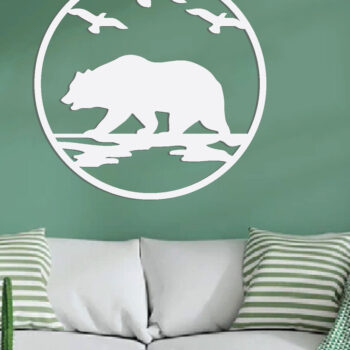 Intra απο ξύλο plywood 3mm-4mm πάχος κοπής με λέιζερ μεταλλικού τοίχου Bear Δίασταση 40x40 cm INTRAFABR-85479841 - Image 3