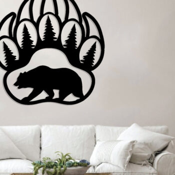 Intra απο ξύλο plywood 3mm-4mm πάχος κοπής με λέιζερ μεταλλικού τοίχου Bear Δίασταση 40x40 cm INTRAFABR-85479199 - Image 2