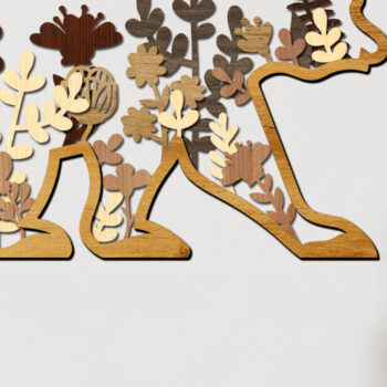 Intra απο ξύλο plywood 3mm-4mm πάχος Αρκουδάκι Πολυστρωματικό Διακοσμητικό Τοίχου Δίασταση 4x4 cm INTRAFABR-104131230 - Image 2