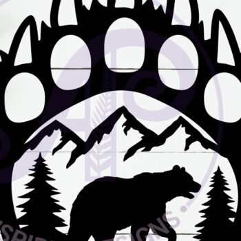 Intra απο ξύλο plywood 3mm-4mm πάχος Επιγραφή Bear Paw Wall Art, . Διάνυσμα Δίασταση 10x10 cm INTRAFABR-116700254 - Image 2