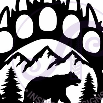 Intra απο ξύλο plywood 3mm-4mm πάχος Επιγραφή Bear Paw Wall Art, . Διάνυσμα Δίασταση 10x10 cm INTRAFABR-116700254 - Image 4