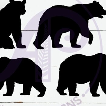 Intra απο ξύλο plywood 3mm-4mm πάχος Bear Silhouette κοπής με λέιζερ τοίχου Δίασταση 12x12 cm INTRAFABR-116700616 - Image 2