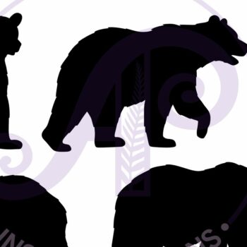 Intra απο ξύλο plywood 3mm-4mm πάχος Bear Silhouette κοπής με λέιζερ τοίχου Δίασταση 12x12 cm INTRAFABR-116700616 - Image 4