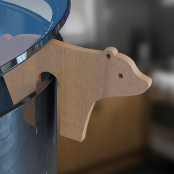 Intra απο ξύλο plywood 3mm-4mm πάχος Αρκούδα . Pot Prop Δίασταση 30x20 cm INTRAFABR-79049814 - Image 1