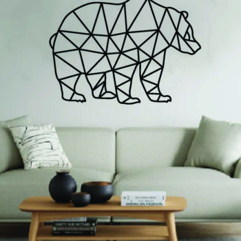 Intra απο ξύλο plywood 3mm-4mm πάχος Διακόσμηση τοίχου αρκούδας, κοπής με λέιζερ Δίασταση 40x40 cm INTRAFABR-62998832 - Image 3