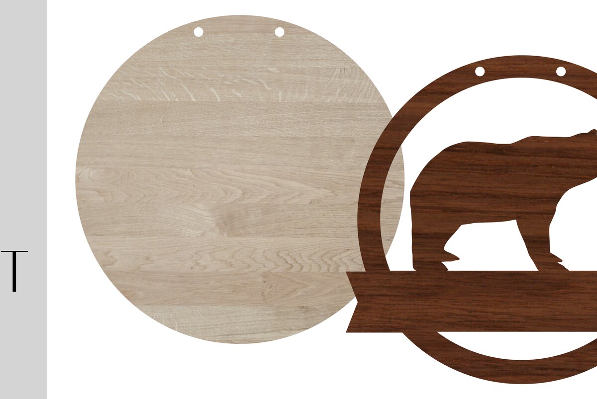 Intra απο ξύλο plywood 3mm-4mm πάχος Φέρτε σημάδι καλωσορίσματος και κενό Δίασταση 9x9 cm INTRAFABR-13922342 - Image 1