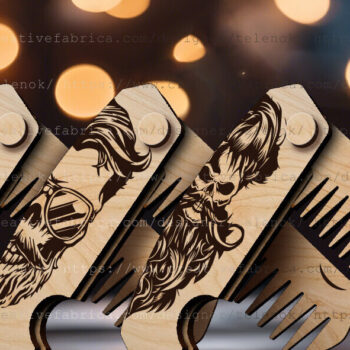 Intra απο ξύλο plywood 3mm-4mm πάχος Beard Comb |δώρο Ημέρα του Πατέρα Δίασταση 30x20 cm INTRAFABR-96684054 - Image 2