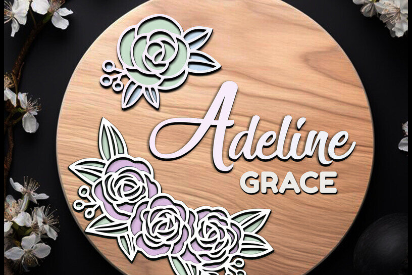 Intra απο ξύλο plywood 3mm-4mm πάχος Beautiful Rose Floral  Ready Δίασταση 8x8 cm INTRAFABR-119565288