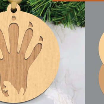 Intra απο ξύλο plywood 3mm-4mm πάχος Στολίδι Beaver Paw Δίασταση 8x8 cm INTRAFABR-105775042 - Image 1