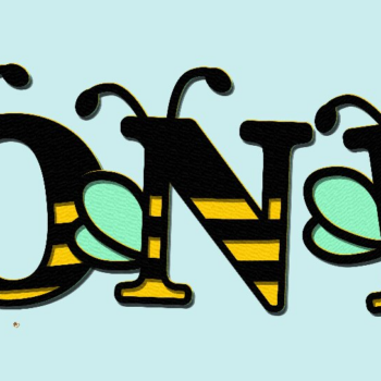 Intra απο ξύλο plywood 3mm-4mm πάχος Bee Alphabet 3D Δίασταση 15x15 cm INTRAFABR-102244757 - Image 1