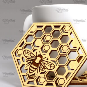 Intra απο ξύλο plywood 3mm-4mm πάχος με σουβέρ μέλισσας. Σουβέρ Honey Bee Δίασταση 30x20 cm INTRAFABR-102892647