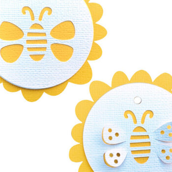 Intra απο ξύλο plywood 3mm-4mm πάχος Ετικέτες δώρου μελισσών Δίασταση 15x15 cm INTRAFABR-4539500 - Image 1