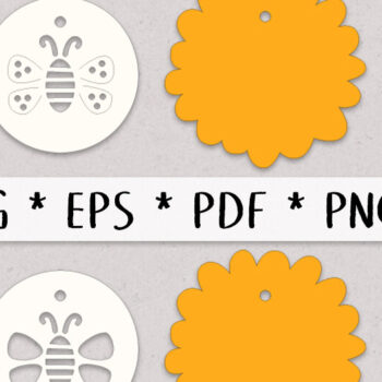 Intra απο ξύλο plywood 3mm-4mm πάχος Ετικέτες δώρου μελισσών Δίασταση 15x15 cm INTRAFABR-4539500 - Image 2