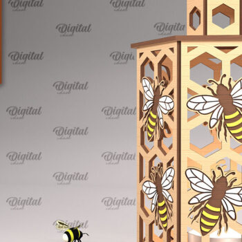 Intra απο ξύλο plywood 3mm-4mm πάχος κοπής με φανάρια μελισσών με λέιζερ. Κηρήθρα Δίασταση 30x20 cm INTRAFABR-102528595 - Image 5