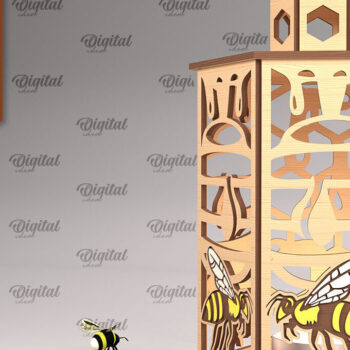 Intra απο ξύλο plywood 3mm-4mm πάχος κοπής με φανάρια μελισσών με λέιζερ. Κηρήθρα Δίασταση 30x20 cm INTRAFABR-102528595 - Image 10