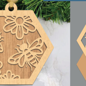 Intra απο ξύλο plywood 3mm-4mm πάχος Στολίδι Bee Δίασταση 8x8 cm INTRAFABR-105418971 - Image 1