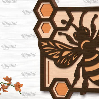 Intra απο ξύλο plywood 3mm-4mm πάχος Διακόσμηση τοίχου με στρώματα μέλισσας Δίασταση 30x20 cm INTRAFABR-100380521 - Image 1