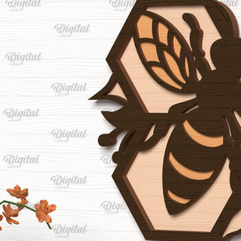 Intra απο ξύλο plywood 3mm-4mm πάχος Διακόσμηση τοίχου με στρώματα μέλισσας Δίασταση 30x20 cm INTRAFABR-100380344 - Image 1