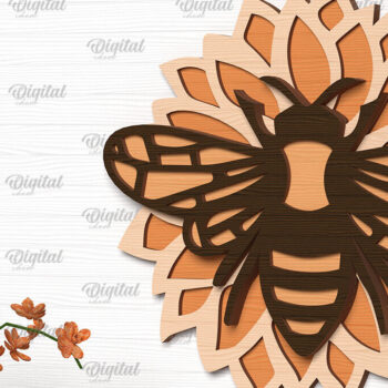 Intra απο ξύλο plywood 3mm-4mm πάχος Διακόσμηση τοίχου με στρώματα μέλισσας Δίασταση 30x20 cm INTRAFABR-100379991 - Image 1