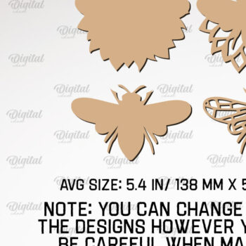 Intra απο ξύλο plywood 3mm-4mm πάχος Διακόσμηση τοίχου με στρώματα μέλισσας Δίασταση 30x20 cm INTRAFABR-100379991 - Image 2