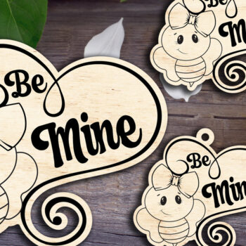 Intra απο ξύλο plywood 3mm-4mm πάχος Bee Mine Δίασταση 15x15 cm INTRAFABR-30292250 - Image 1