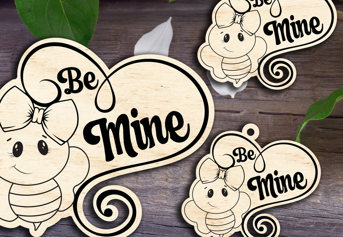 Intra απο ξύλο plywood 3mm-4mm πάχος Bee Mine Δίασταση 15x15 cm INTRAFABR-30292250 - Image 1