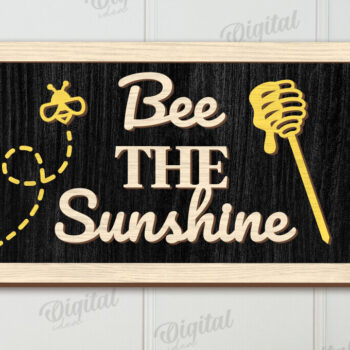 Intra απο ξύλο plywood 3mm-4mm πάχος Bee Mini Sign Cut  Δίασταση 30x20 cm INTRAFABR-123494018 - Image 1