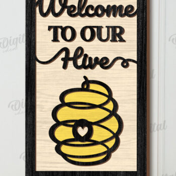 Intra απο ξύλο plywood 3mm-4mm πάχος Bee Mini Sign Cut  Δίασταση 30x20 cm INTRAFABR-123494127 - Image 1