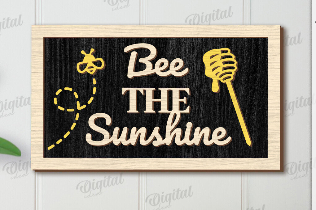 Intra απο ξύλο plywood 3mm-4mm πάχος Bee Mini Signs Cut  Δίασταση 30x20 cm INTRAFABR-123624925 - Image 4