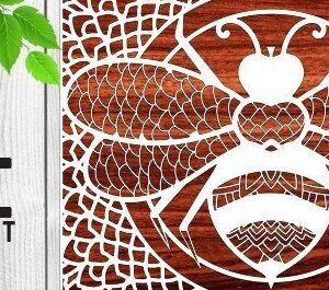 Intra απο ξύλο plywood 3mm-4mm πάχος Bee Multilayer Mandala Δίασταση 30x30 cm INTRAFABR-33566598