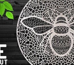 Intra απο ξύλο plywood 3mm-4mm πάχος Bee Multilayer Mandala Δίασταση 30x30 cm INTRAFABR-33566643