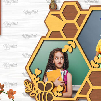 Intra απο ξύλο plywood 3mm-4mm πάχος κορνίζας μελισσών. Honeycomb Δίασταση 20x30 cm INTRAFABR-102417517 - Image 1