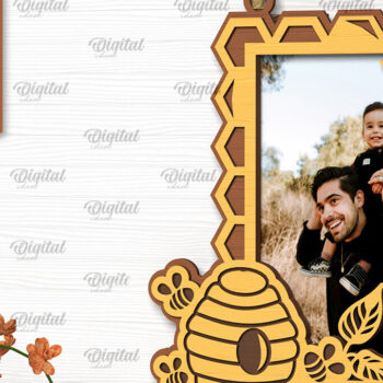 Intra απο ξύλο plywood 3mm-4mm πάχος κορνίζας μελισσών. Honeycomb Δίασταση 20x30 cm INTRAFABR-102417586 - Image 1