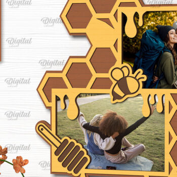 Intra απο ξύλο plywood 3mm-4mm πάχος κορνίζας μελισσών. Honeycomb Δίασταση 20x30 cm INTRAFABR-102418150 - Image 1