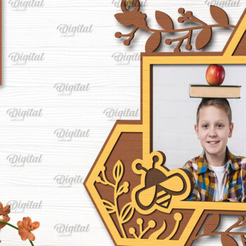 Intra απο ξύλο plywood 3mm-4mm πάχος κορνίζας μελισσών. Honeycomb Δίασταση 20x30 cm INTRAFABR-102418225 - Image 1