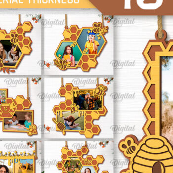 Intra απο ξύλο plywood 3mm-4mm πάχος κοπής με λέιζερ Κορνίζες Bee Δίασταση 20x30 cm INTRAFABR-102421114 - Image 1