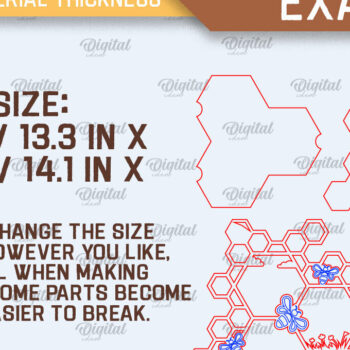 Intra απο ξύλο plywood 3mm-4mm πάχος κοπής με λέιζερ Κορνίζες Bee Δίασταση 20x30 cm INTRAFABR-102421114 - Image 2