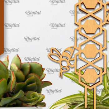 Intra απο ξύλο plywood 3mm-4mm πάχος Bee Plant Stake . Bee Design Δίασταση 30x20 cm INTRAFABR-99934428 - Image 1