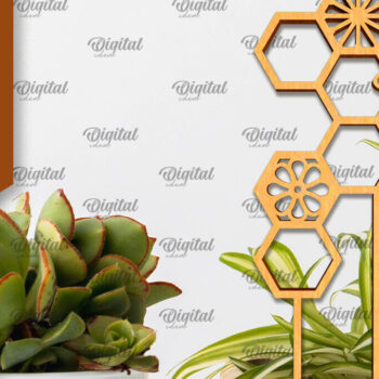 Intra απο ξύλο plywood 3mm-4mm πάχος Bee Plant Stake . Bee Design Δίασταση 30x20 cm INTRAFABR-99934350 - Image 1