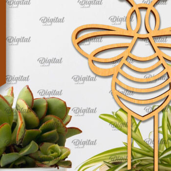 Intra απο ξύλο plywood 3mm-4mm πάχος Δέσμη κοπής με λέιζερ Bee Plant Stakes Δίασταση 30x20 cm INTRAFABR-100043776 - Image 6