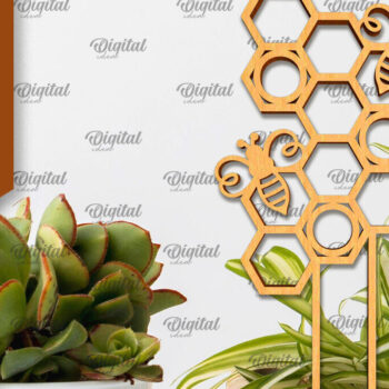 Intra απο ξύλο plywood 3mm-4mm πάχος Δέσμη κοπής με λέιζερ Bee Plant Stakes Δίασταση 30x20 cm INTRAFABR-100043776 - Image 9