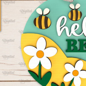 Intra απο ξύλο plywood 3mm-4mm πάχος Στρογγυλή πινακίδα μέλισσας . Σημάδι μέλισσας Δίασταση 30x20 cm INTRAFABR-102831164