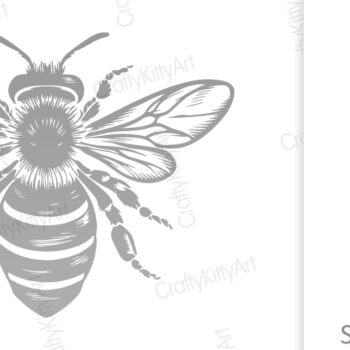 Intra απο ξύλο plywood 3mm-4mm πάχος Bee . Honey Bee . Χαρακτική μελισσών Δίασταση 7x7 cm INTRAFABR-102847983 - Image 2