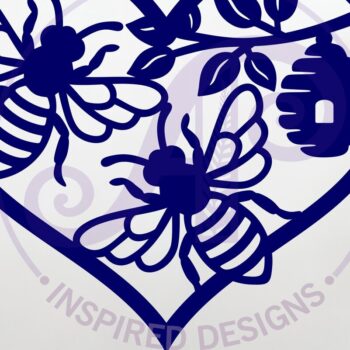 Intra απο ξύλο plywood 3mm-4mm πάχος Επιτοίχια επιγραφή με θέμα τη μέλισσα, . Δίασταση 11x11 cm INTRAFABR-124357514 - Image 2